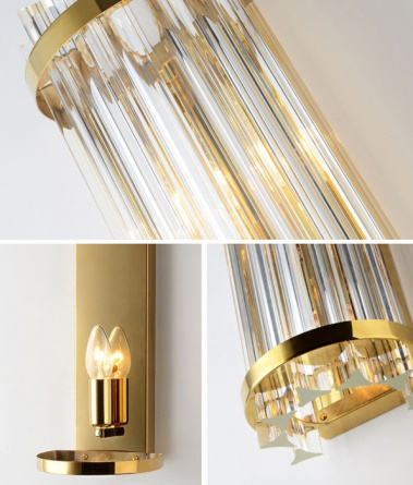 Бра Wall lamp 88014W brass фото 2