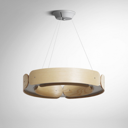 Подвесной кольцевой светильник RANGE 1 D55 Light wood фото 1