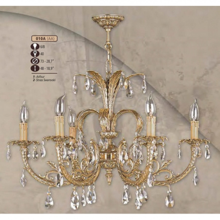 Подвесная люстра 010A 010A/6 AA SWAROVSKI фото 1